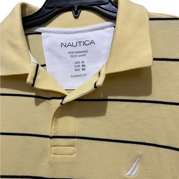 Nautica EUC Yellow & Black Men’s Polo Shirt - Picture 3 of 3